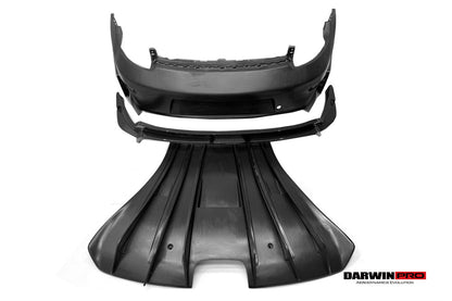 Parachoques trasero DarwinPRO 2019-2024 Porsche 911 992.1 Carrera, S, 4, 4S, Targa y Cabriolet Convert 992.2 Facelift estilo GT3