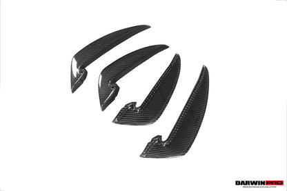 DarwinPRO BKSS Style Carbon Fiber Front Bumper Canards | 2020-2024 Audi RS4 B9.5