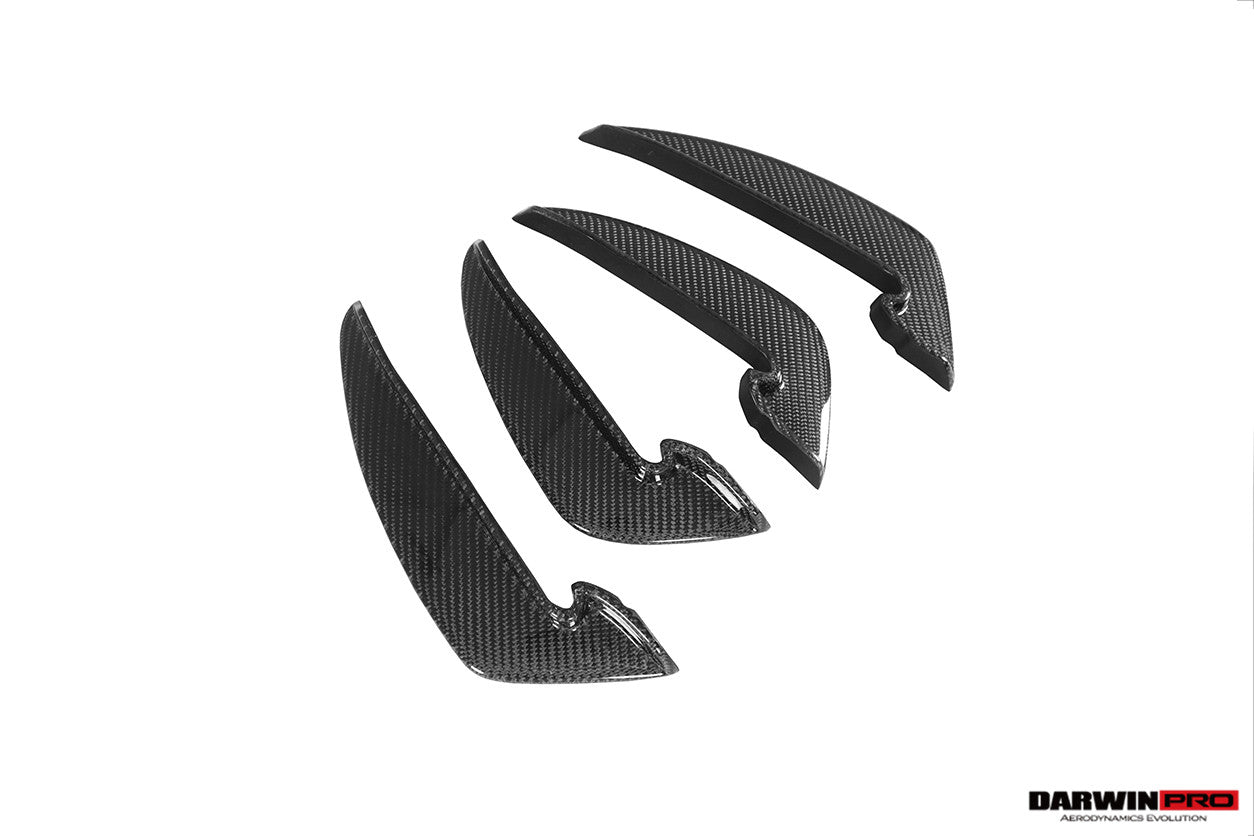 DarwinPRO BKSS Style Carbon Fiber Front Bumper Canards | 2020-2024 Audi RS4 B9.5