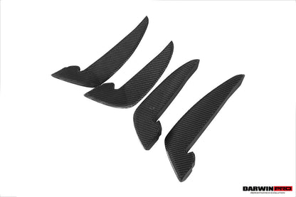 DarwinPRO BKSS Style Carbon Fiber Front Bumper Canards | 2020-2024 Audi RS4 B9.5