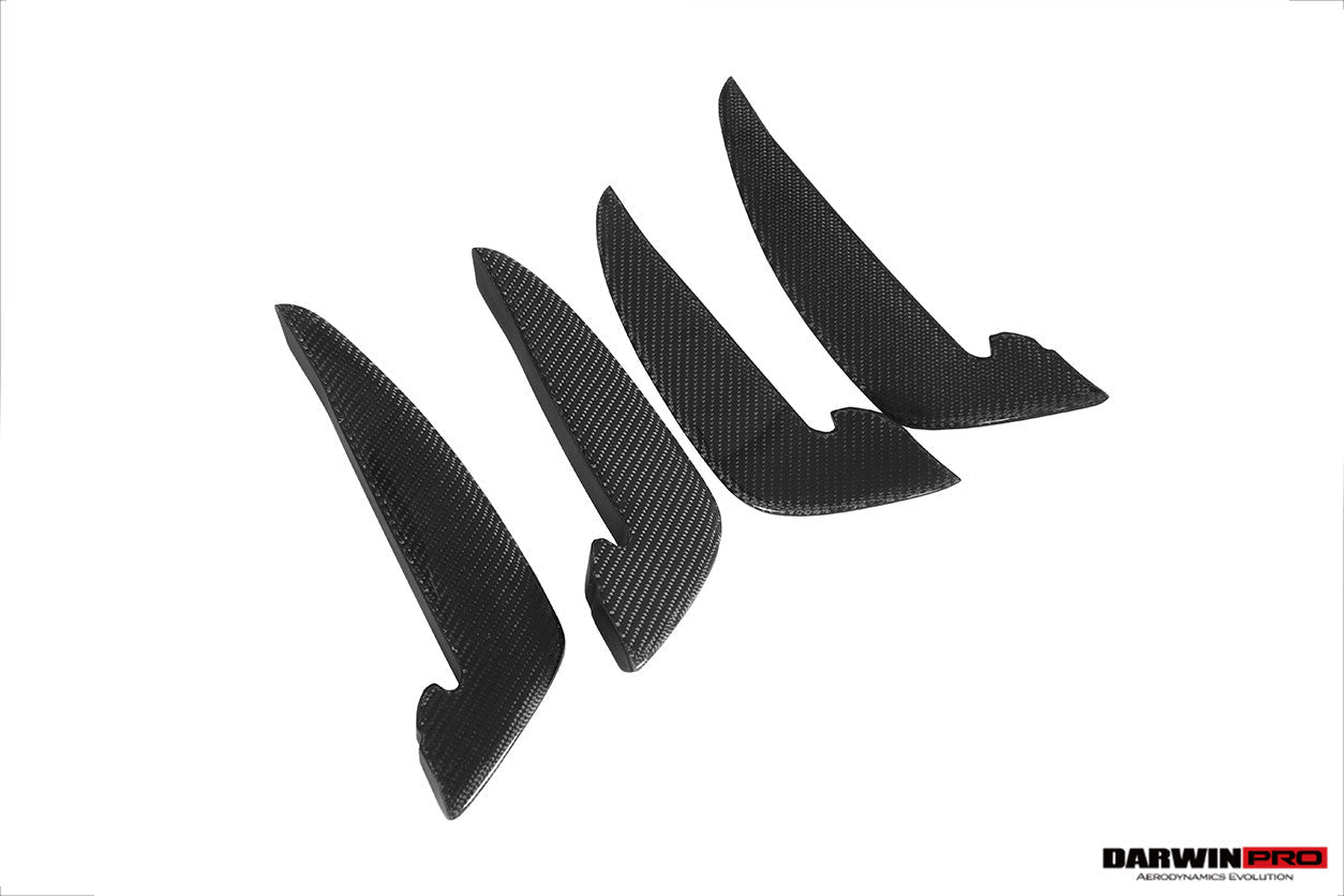 DarwinPRO BKSS Style Carbon Fiber Front Bumper Canards | 2020-2024 Audi RS4 B9.5