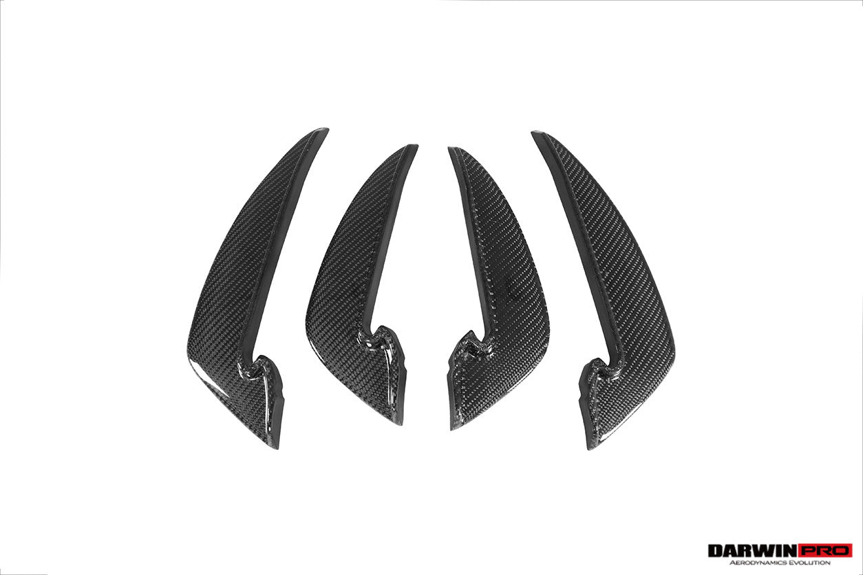 DarwinPRO BKSS Style Carbon Fiber Front Bumper Canards | 2020-2024 Audi RS4 B9.5