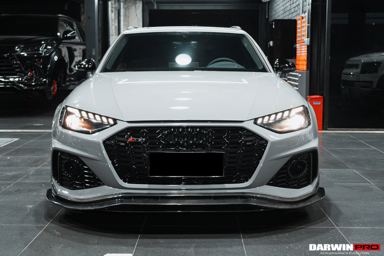 Faldón delantero de fibra de carbono estilo DarwinPRO BKSS | Audi RS4 B9.5 2020-2024