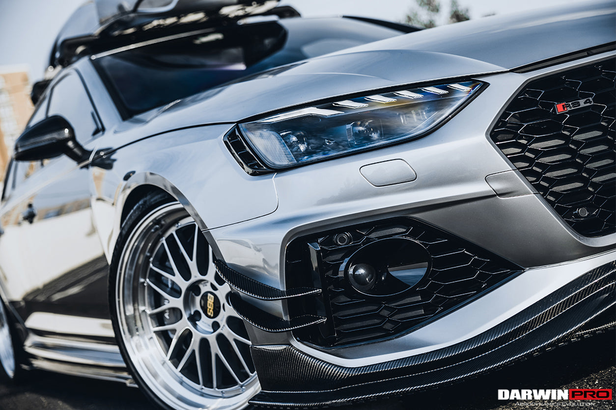 Faldón delantero de fibra de carbono estilo DarwinPRO BKSS | Audi RS4 B9.5 2020-2024