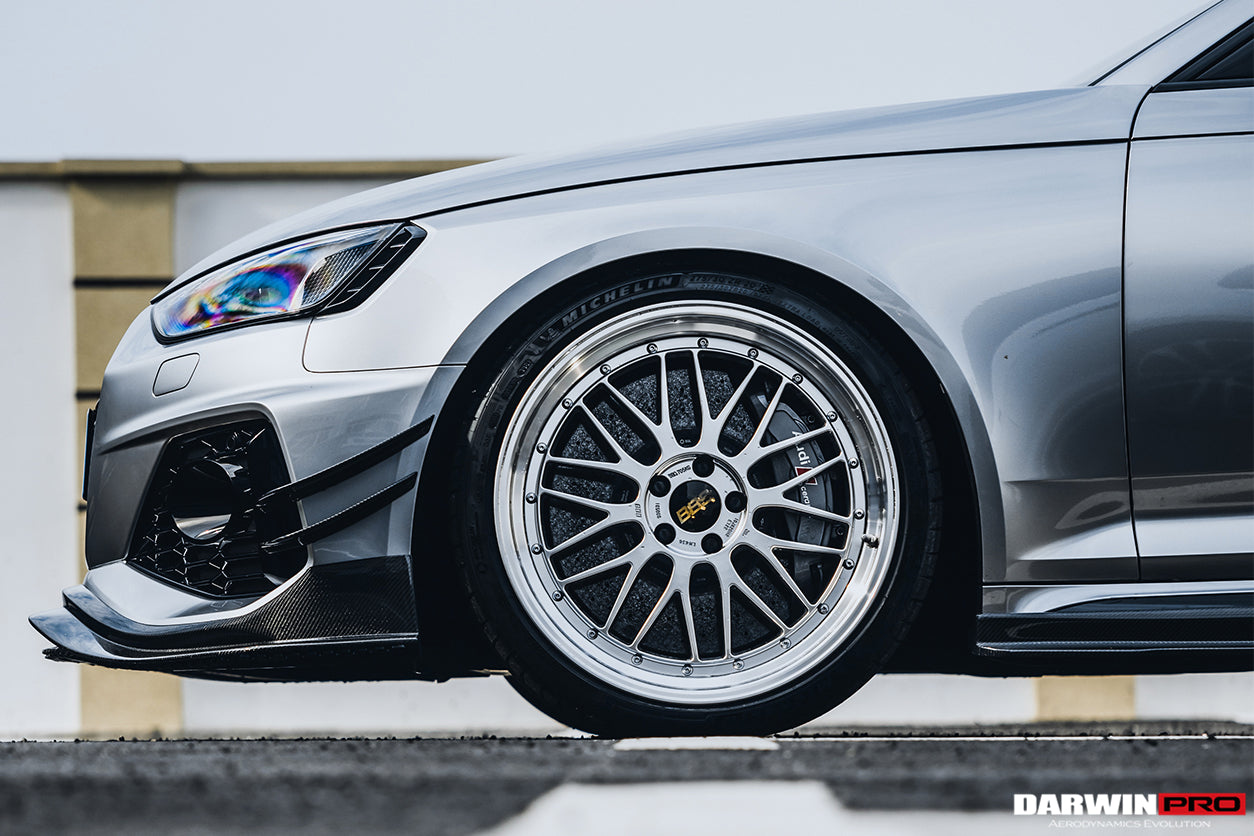 Faldón delantero de fibra de carbono estilo DarwinPRO BKSS | Audi RS4 B9.5 2020-2024