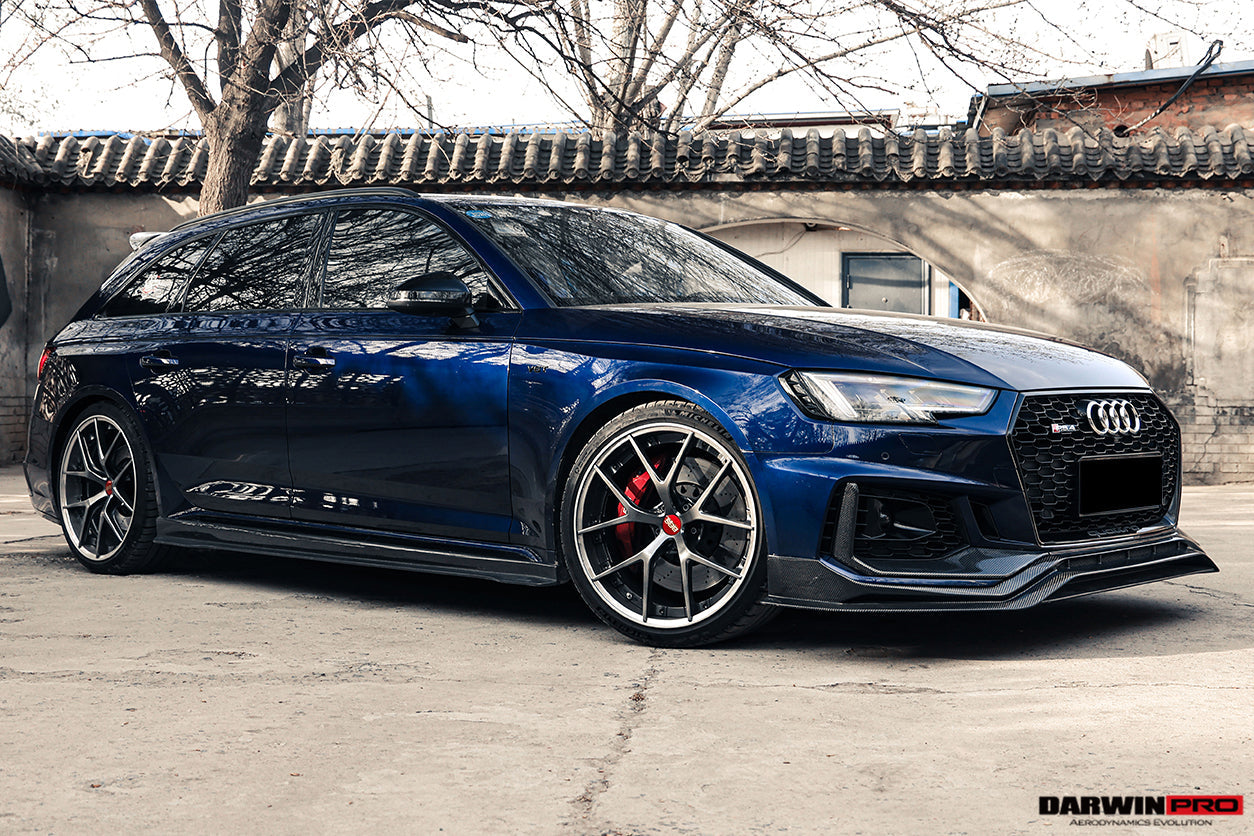Faldones laterales DarwinPRO 2017-2024 Audi RS4 B9 estilo BKSS debajo del tablero