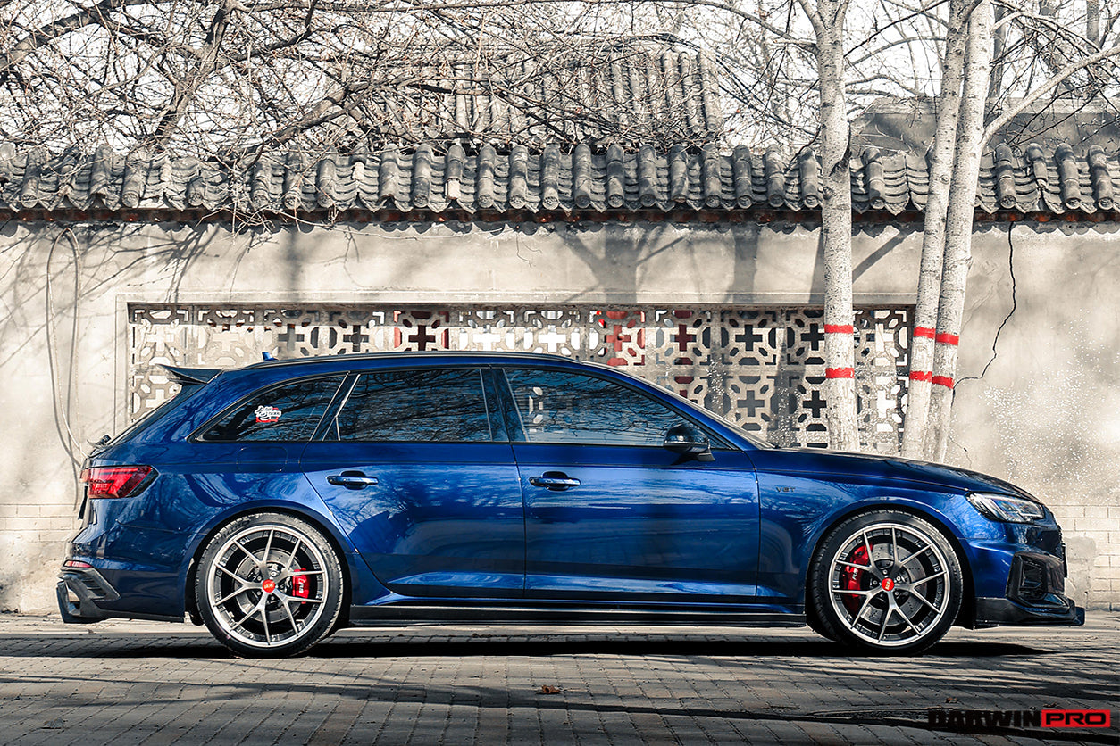 Faldones laterales DarwinPRO 2017-2024 Audi RS4 B9 estilo BKSS debajo del tablero