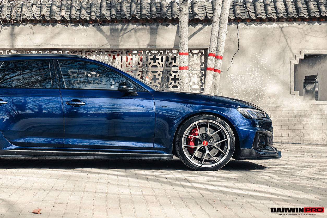 Faldones laterales DarwinPRO 2017-2024 Audi RS4 B9 estilo BKSS debajo del tablero
