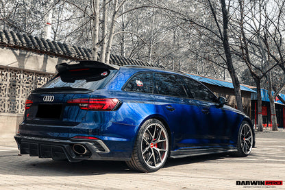 Difusor trasero DarwinPRO 2017-2024 Audi RS4 B9 estilo BKSS con aletas