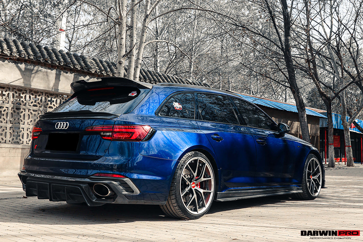Difusor trasero DarwinPRO 2017-2024 Audi RS4 B9 estilo BKSS con aletas