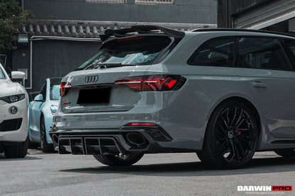 Difusor trasero DarwinPRO 2017-2024 Audi RS4 B9 estilo BKSS con aletas