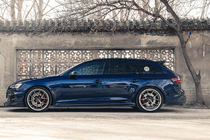 Faldones laterales DarwinPRO 2017-2024 Audi RS4 B9 estilo BKSS debajo del tablero