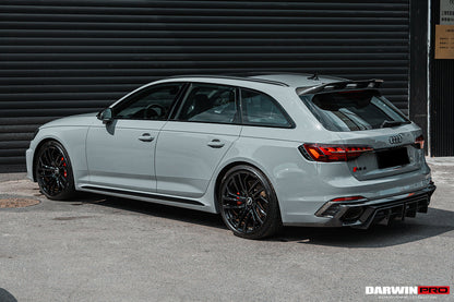Difusor trasero DarwinPRO 2017-2024 Audi RS4 B9 estilo BKSS con aletas