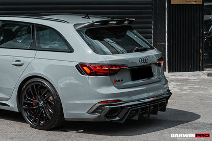 Difusor trasero DarwinPRO 2017-2024 Audi RS4 B9 estilo BKSS con aletas
