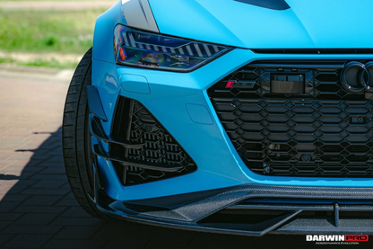 Canards delanteros de alto rendimiento DarwinPRO 2019-2025 para Audi RS6 Avant C8 y RS7 Quattro IMP