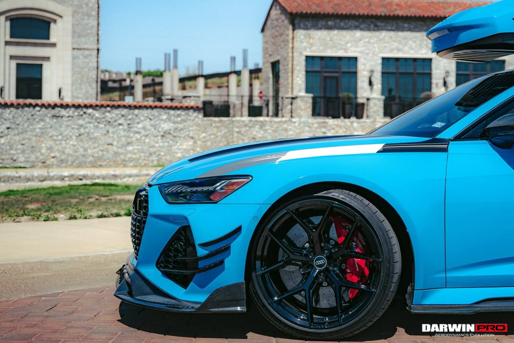 Canards delanteros de alto rendimiento DarwinPRO 2019-2025 para Audi RS6 Avant C8 y RS7 Quattro IMP