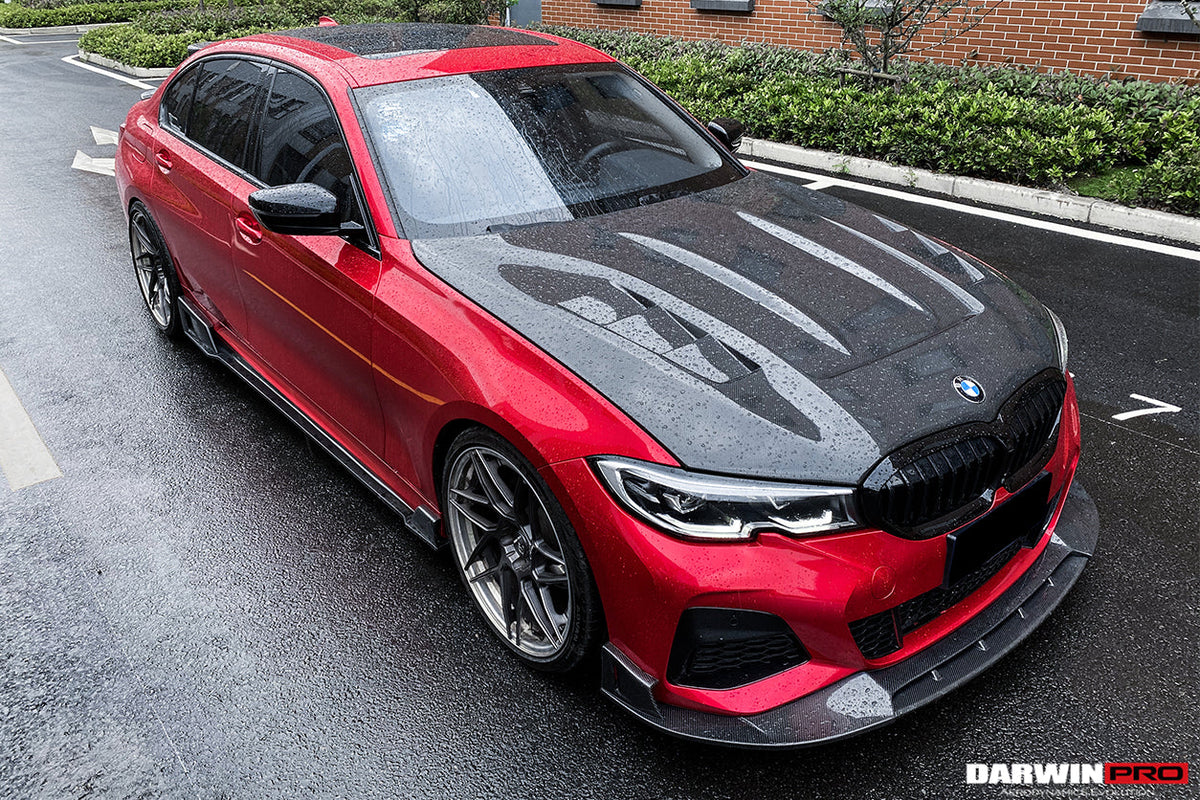 DarwinPRO 2019-2022 BMW 3 Series G20 BKSS Style Carbon Fiber Side Skirts Under Board