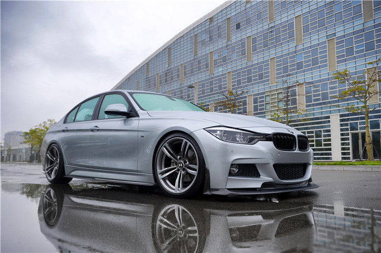 DarwinPRO 2013-2019 BMW Serie 3 F30 F35 M-Tech GV Style Borde delantero de fibra de carbono con tapas