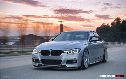 DarwinPRO 2013-2019 BMW Serie 3 F30 F35 M-Tech GV Style Borde delantero de fibra de carbono con tapas