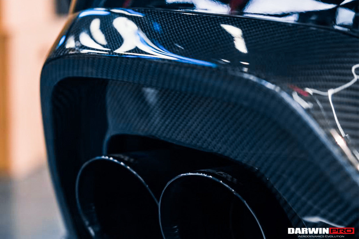 DarwinPRO 2019-2022 BMW 3 Series G20 G28 BKSS Style Carbon Fiber Rear Diffuser (For QUAD Exhaust tips)