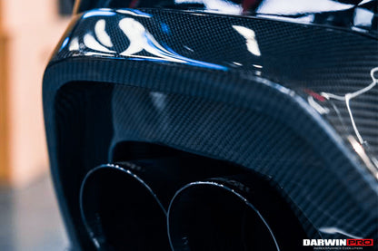 DarwinPRO 2019-2022 BMW 3 Series G20 G28 BKSS Style Carbon Fiber Rear Diffuser (For QUAD Exhaust tips)