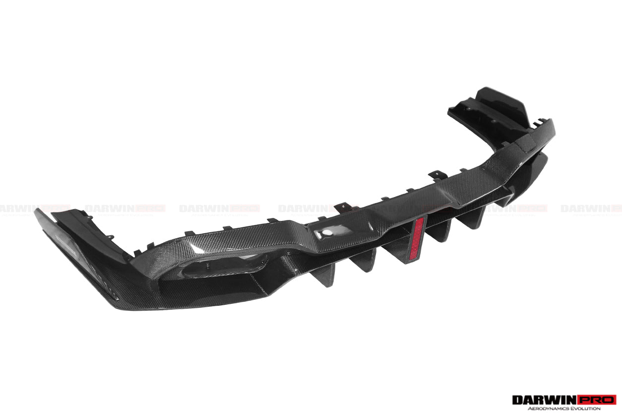 DarwinPRO 2019-2022 BMW 3 Series G20 G28 BKSS Style Carbon Fiber Rear Diffuser (For QUAD Exhaust tips)
