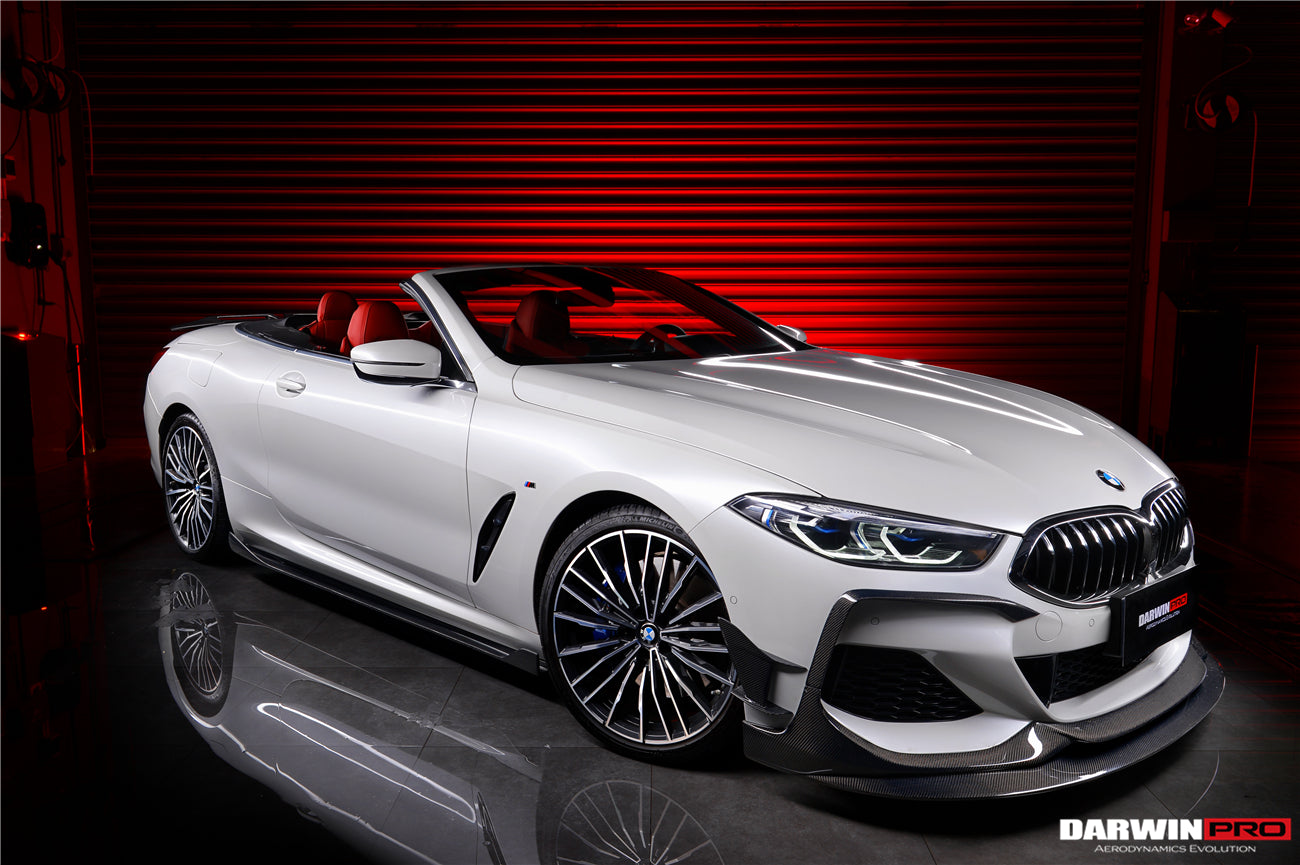 DarwinPRO 2019-2025 BMW 8 Series G14 G15 M8 F91 F92 Convertible And Coupe IMP Performance Carbon Fiber Side Skirts Extensions (Add On)