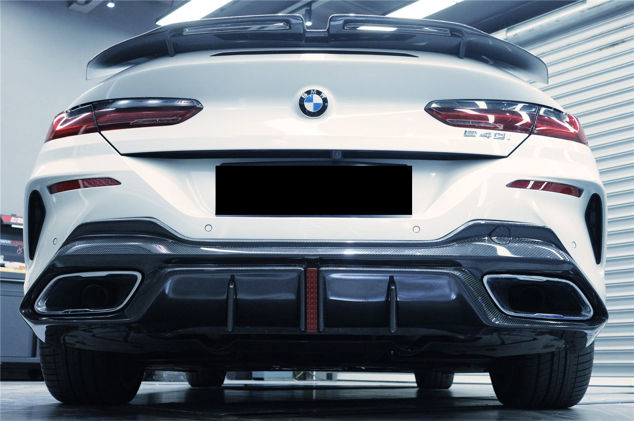 DarwinPRO 2018-2025 BMW 8 Series G14 Convertible  G15 Coupe  G16 4DR-Gran Coupe 840i  M850i IMP Performance Carbon Fiber Rear Diffuser