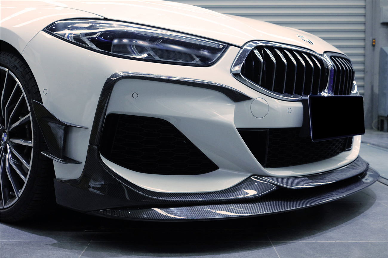 DarwinPRO 2018-2025 BMW 8 Series G14 Convertible  G15 Coupe  G16 4DR-Gran Coupe 840i M850i IMP Performance Carbon Fiber Front Bumper Canards