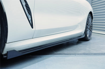 DarwinPRO 2019-2025 BMW 8 Series G14 G15 M8 F91 F92 Convertible And Coupe IMP Performance Carbon Fiber Side Skirts Extensions (Add On)