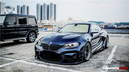 DarwinPRO 2016-2020 BMW M2 F87 VR Style Kit de carrocería completa de fibra de carbono parcial y ancha