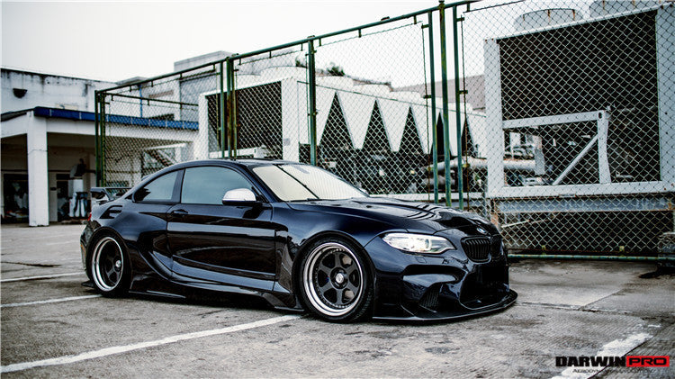 DarwinPRO 2016-2020 BMW M2 F87 VR Style Kit de carrocería completa de fibra de carbono parcial y ancha