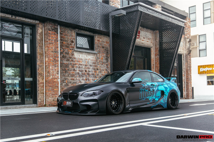 DarwinPRO 2016-2020 BMW M2 F87 VR Style Kit de carrocería completa de fibra de carbono parcial y ancha