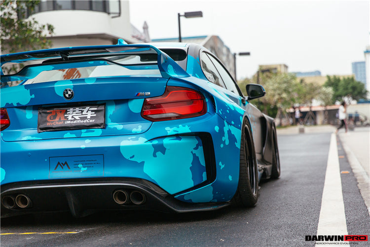 DarwinPRO 2016-2020 BMW M2 F87 VR Style Kit de carrocería completa de fibra de carbono parcial y ancha