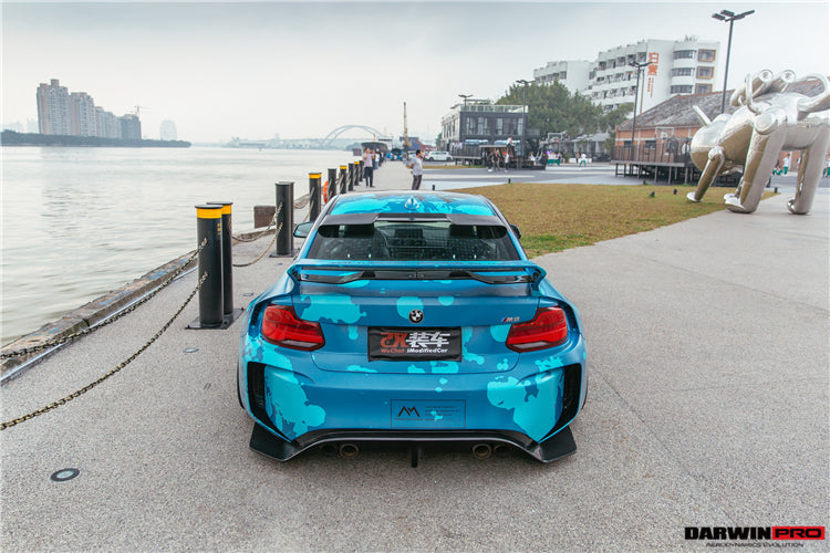 DarwinPRO 2016-2020 BMW M2 F87 VR Style Kit de carrocería completa de fibra de carbono parcial y ancha