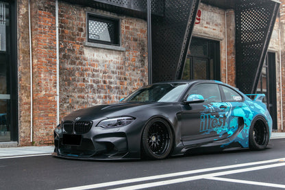 DarwinPRO 2016-2020 BMW M2 F87 VR Style Kit de carrocería completa de fibra de carbono parcial y ancha