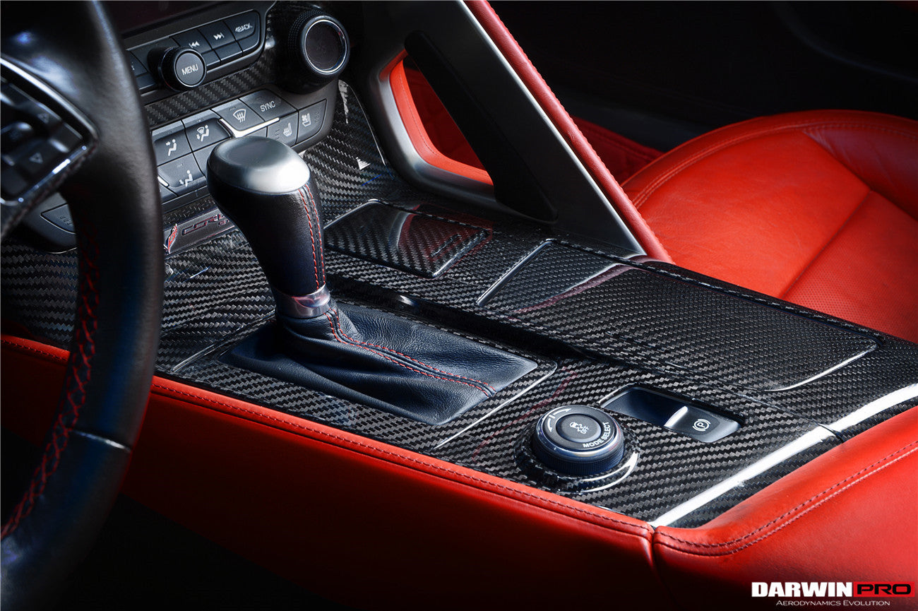 DarwinPRO 2013-2019 Corvette C7 Z06 Grandsport Dry Carbon Fiber Interior Cup Holder Cover Panel Trim