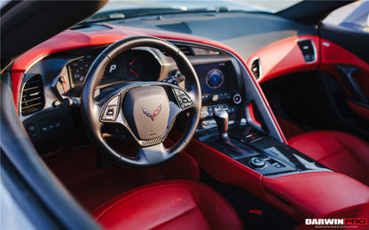 DarwinPRO 2013-2019 Corvette C7 Z06 Grandsport Dry Carbon Fiber Interior Cup Holder Cover Panel Trim