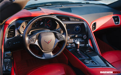 DarwinPRO 2013-2019 Corvette C7 Z06 Grandsport Dry Carbon Fiber Interior Cup Holder Cover Panel Trim