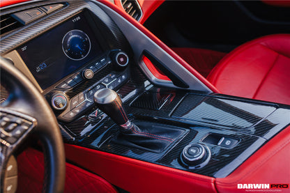 DarwinPRO 2013-2019 Corvette C7 Z06 Grandsport Dry Carbon Fiber Interior Outside Gears Panel Protective Cover Trim