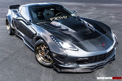 DarwinPRO 2013-2017 Corvette C7 Z51 BKSS Style Carbon Fiber Hood