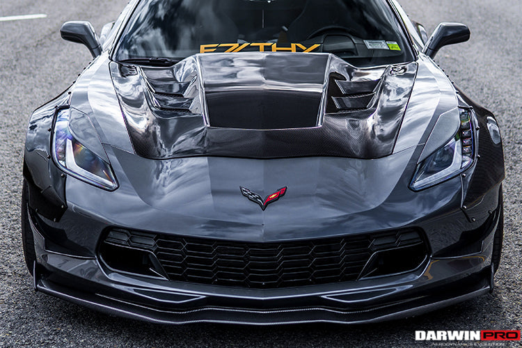 DarwinPRO 2013-2017 Corvette C7 Z51 BKSS Style Carbon Fiber Hood