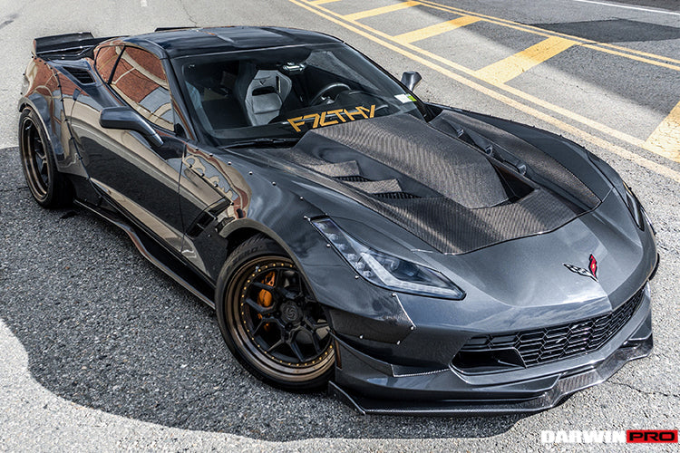 DarwinPRO 2013-2017 Corvette C7 Z51 BKSS Style Carbon Fiber Hood