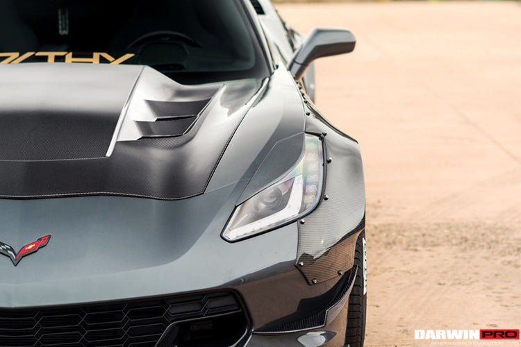 DarwinPRO 2013-2017 Corvette C7 Z51 BKSS Style Carbon Fiber Hood