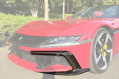 2024-UP Ferrari 12Cilindri F167 Autoclave Carbon Fiber Front Bumper Lip Side Splitter DarwinPRO (OE) Fits: Coupe, Spider (DRYCFF12C-MIWOE-FBSS)