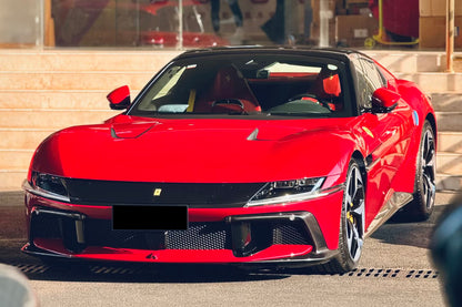 2024-UP Ferrari 12Cilindri F167 Autoclave Carbon Fiber Front Bumper Lip Side Splitter DarwinPRO (OE) Fits: Coupe, Spider (DRYCFF12C-MIWOE-FBSS)