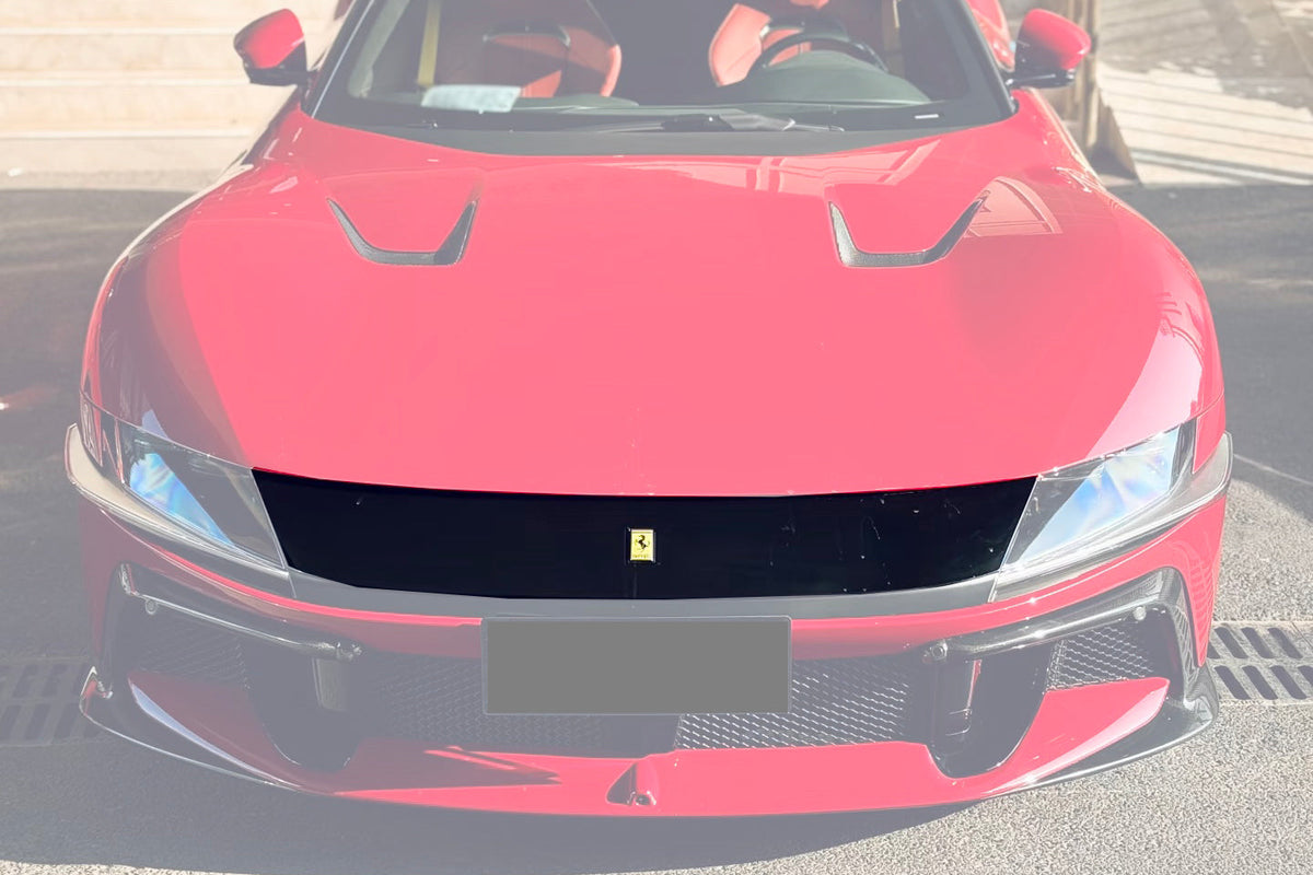 2024-UP Ferrari 12Cilindri F167 Autoclave Carbon Fiber Front Bumper Trim DarwinPRO (OE) Fits: Coupe, Spider (DRYCFF12C-MIWOE-FBT)