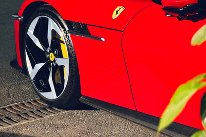 2024-UP Ferrari 12Cilindri F167 Autoclave Carbon Fiber Front Fender Trims DarwinPRO (OE) Fits: Coupe, Spider (DRYCFF12C-MIWOE-FDT)