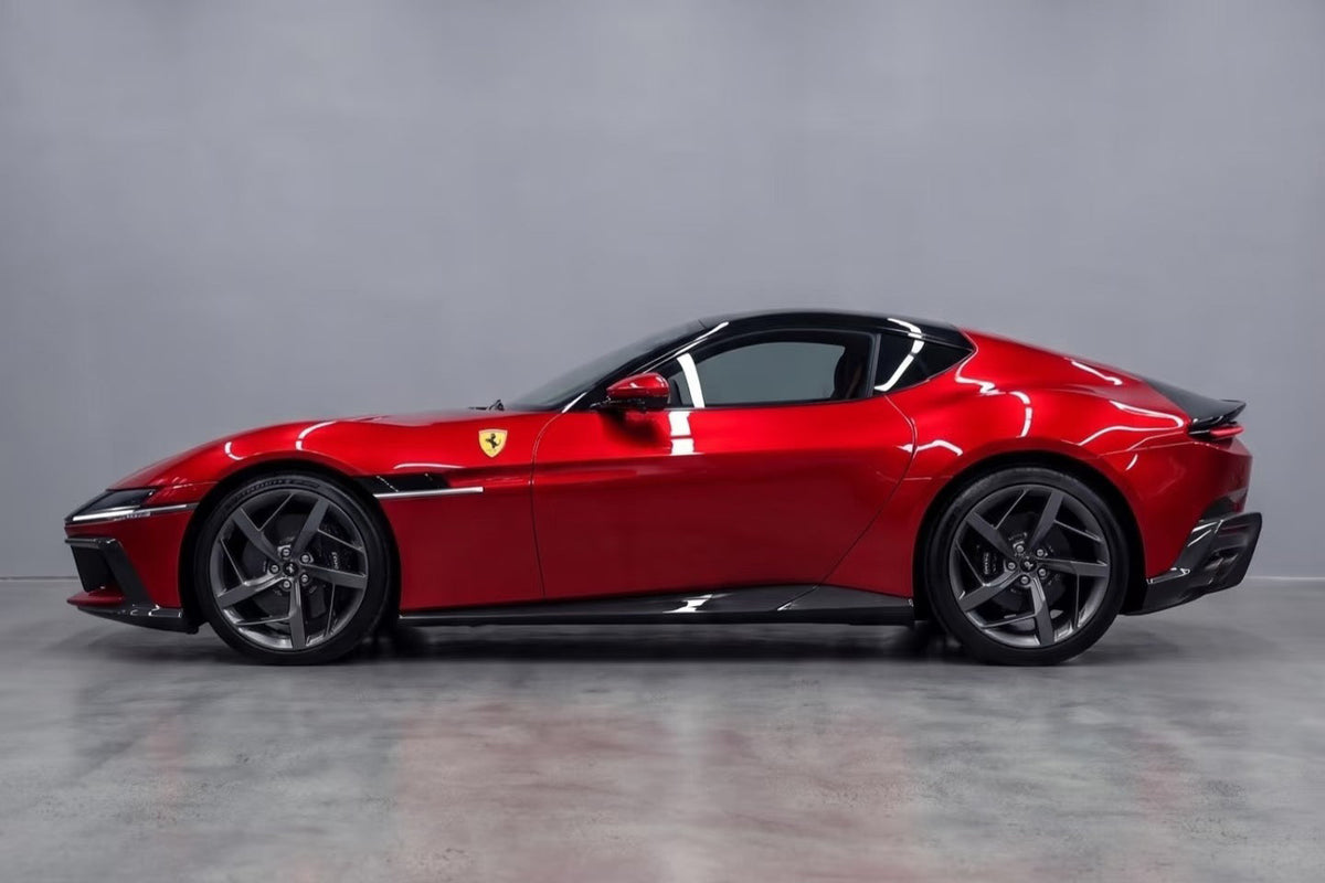 2024-UP Ferrari 12Cilindri F167 Autoclave Carbon Fiber Side Skirts DarwinPRO (OE) Fits: Coupe, Spider (DRYCFF12C-MIWOE-SS)