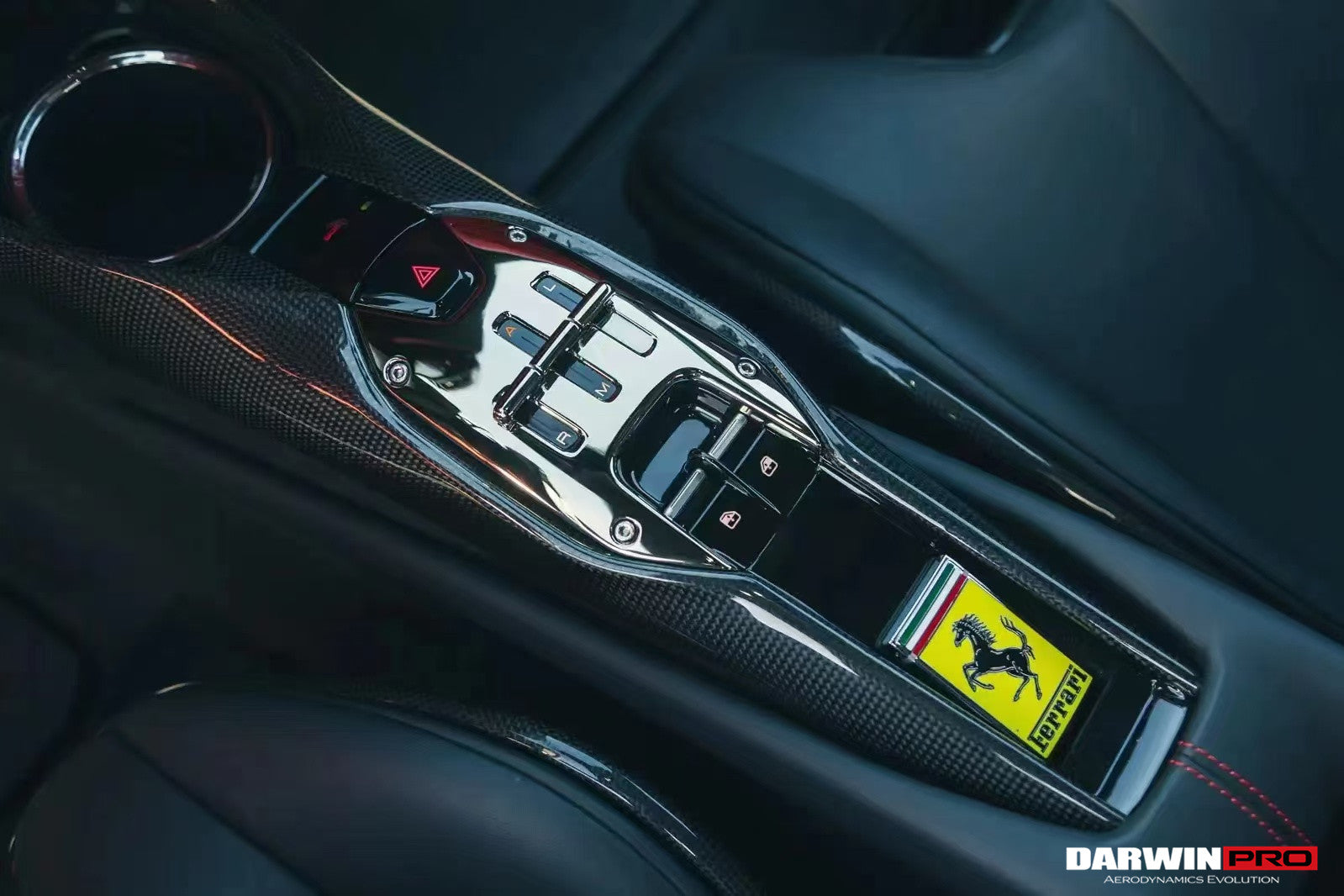 DarwinPRO 2022-UP Ferrari 296 GTB GTS (Type F171) OE Style Dry Carbon Fiber Center Control Surround Panel Front End